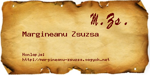 Margineanu Zsuzsa névjegykártya